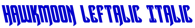 Hawkmoon Leftalic Italic fuente